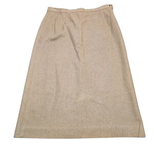 Vintage‎ 70s Pendleton Wool Midi Skirt Brown Tan A Line Traditional Classic 14